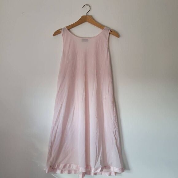 Vintage Vassarette Nylon Nightgown Women’s Medium Pink Made in USA Sleeveless - Picture 4 of 7